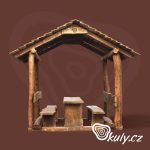 Dřevěný altán - z tvrdého akátového a dubového dřeva