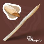 Dubový kůl štípaný - v přírodním tvaru, odkorněný, se špicí