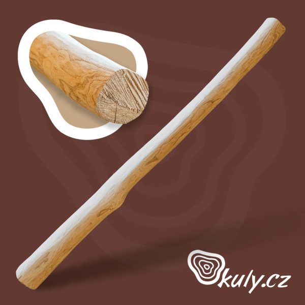 Akátový kůl - odkorněný, odbělený, obroušený, v přírodním tvaru - Obrázek 1